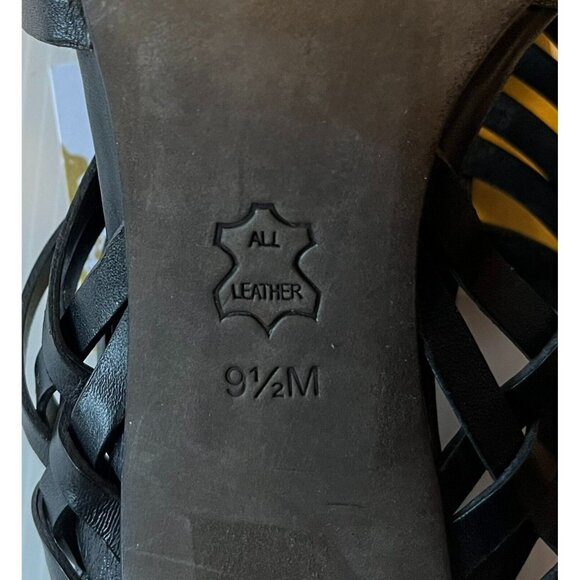 Tory Burch Black Woven Strappy Heels W/ Open Toes, Size 9.5 (US) - Picture 10 of 11